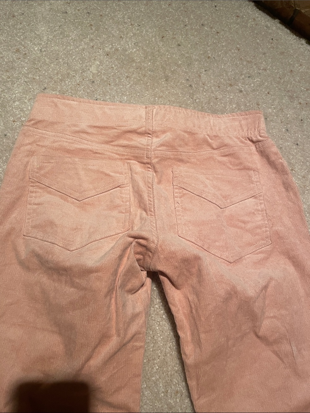 NWOT Forever 21 bell bottom pull on thin whale cords in pale peach color - Picture 7 of 10